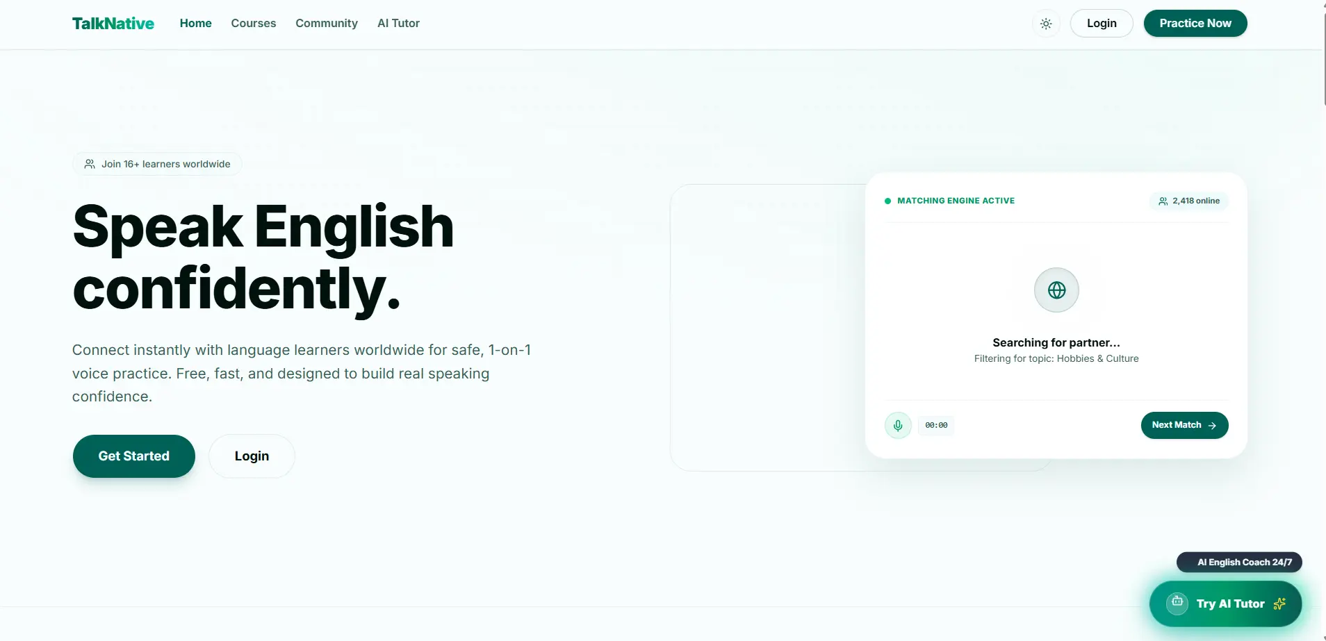 TalkNative – English Practice Platform — thumbnail